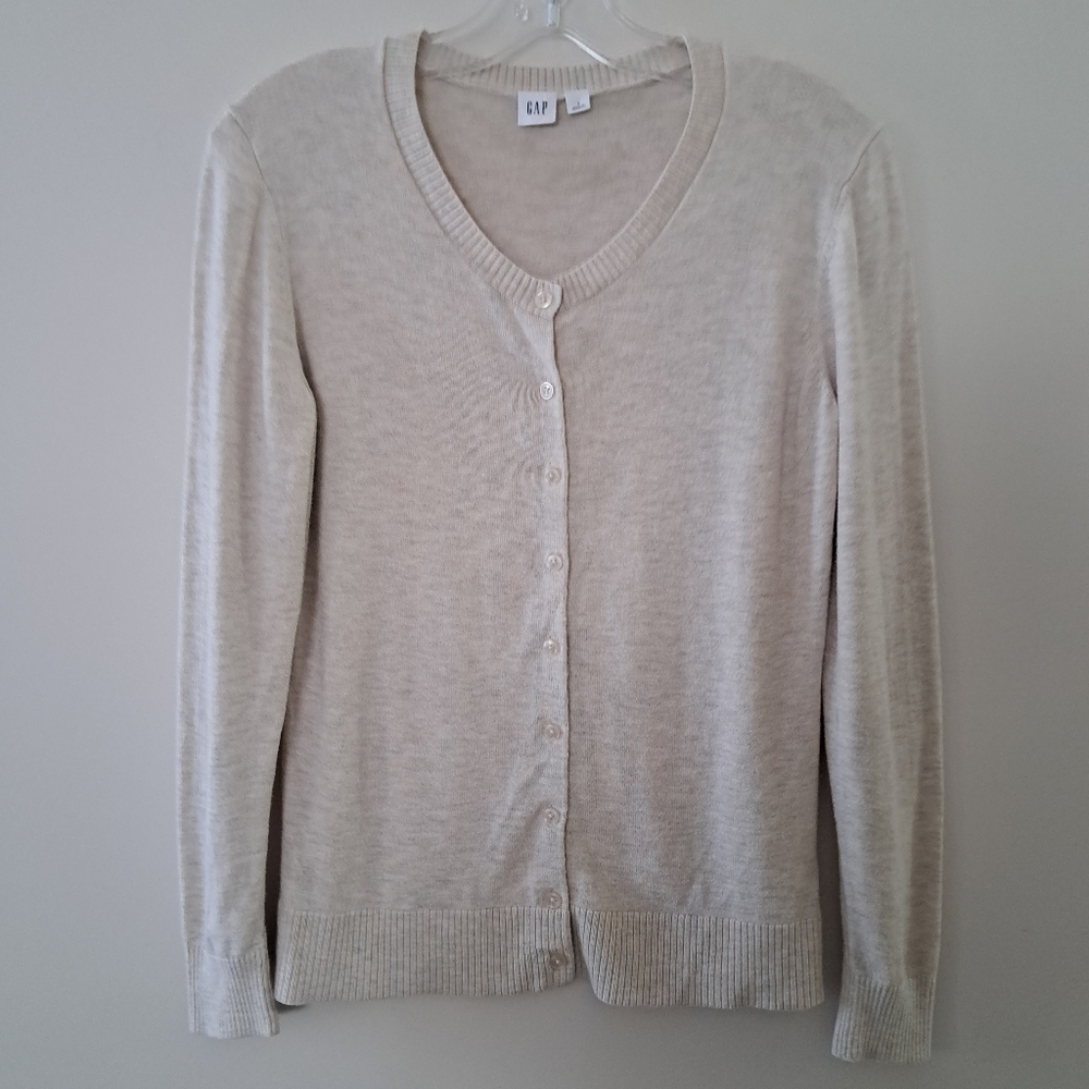 GAP Women's Oatmeal Cardigan Sweater